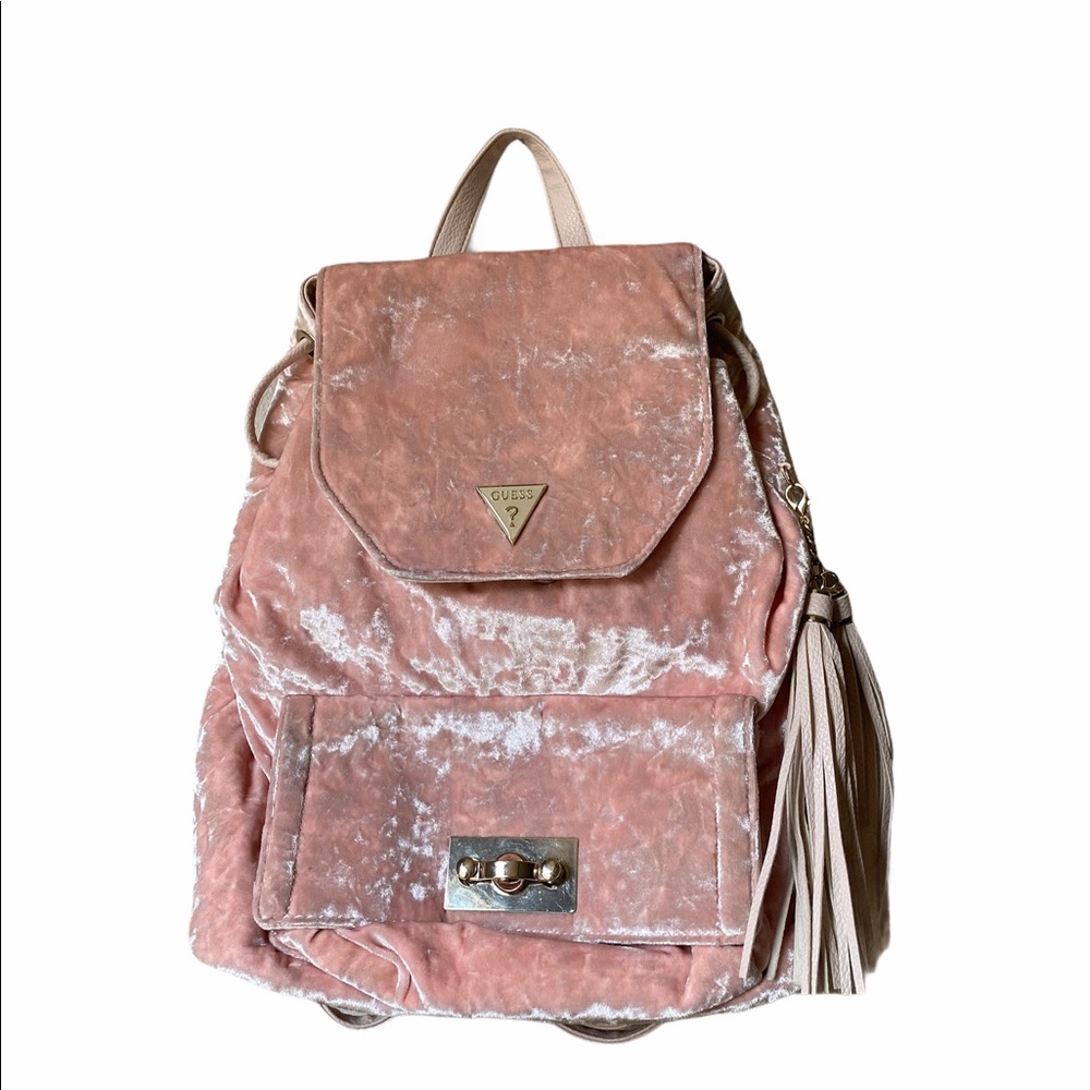 Guess Pink Velvet Backpack